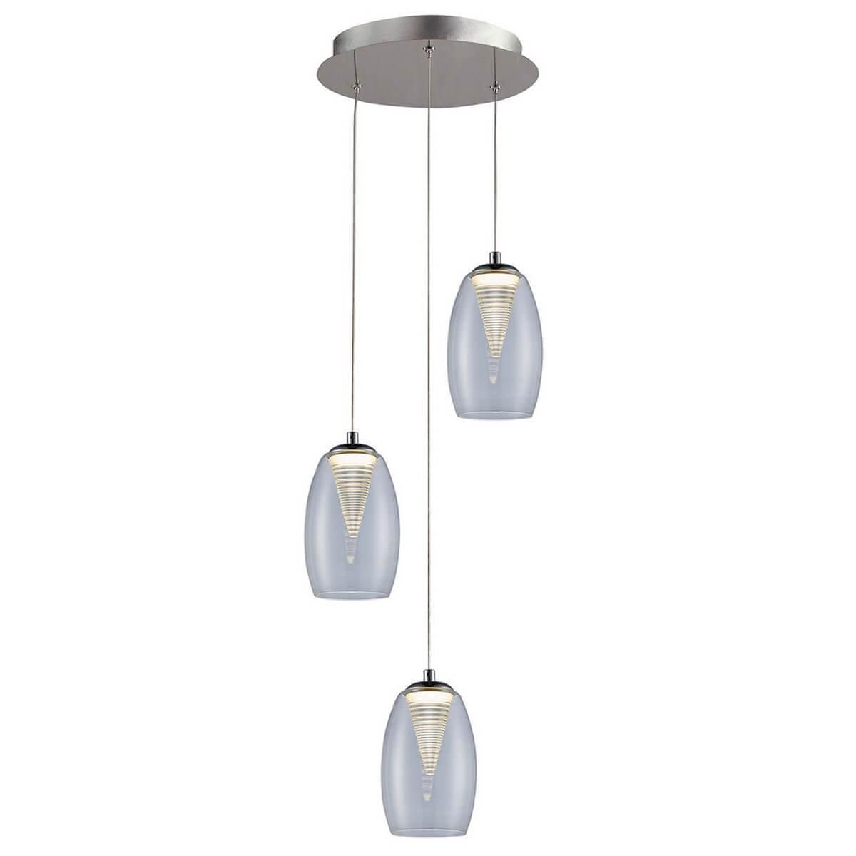 Изображение товара Светильник подвесной светодиодный ZUMALINE MD1622-3BClear 4,7 м² теплый белый серый