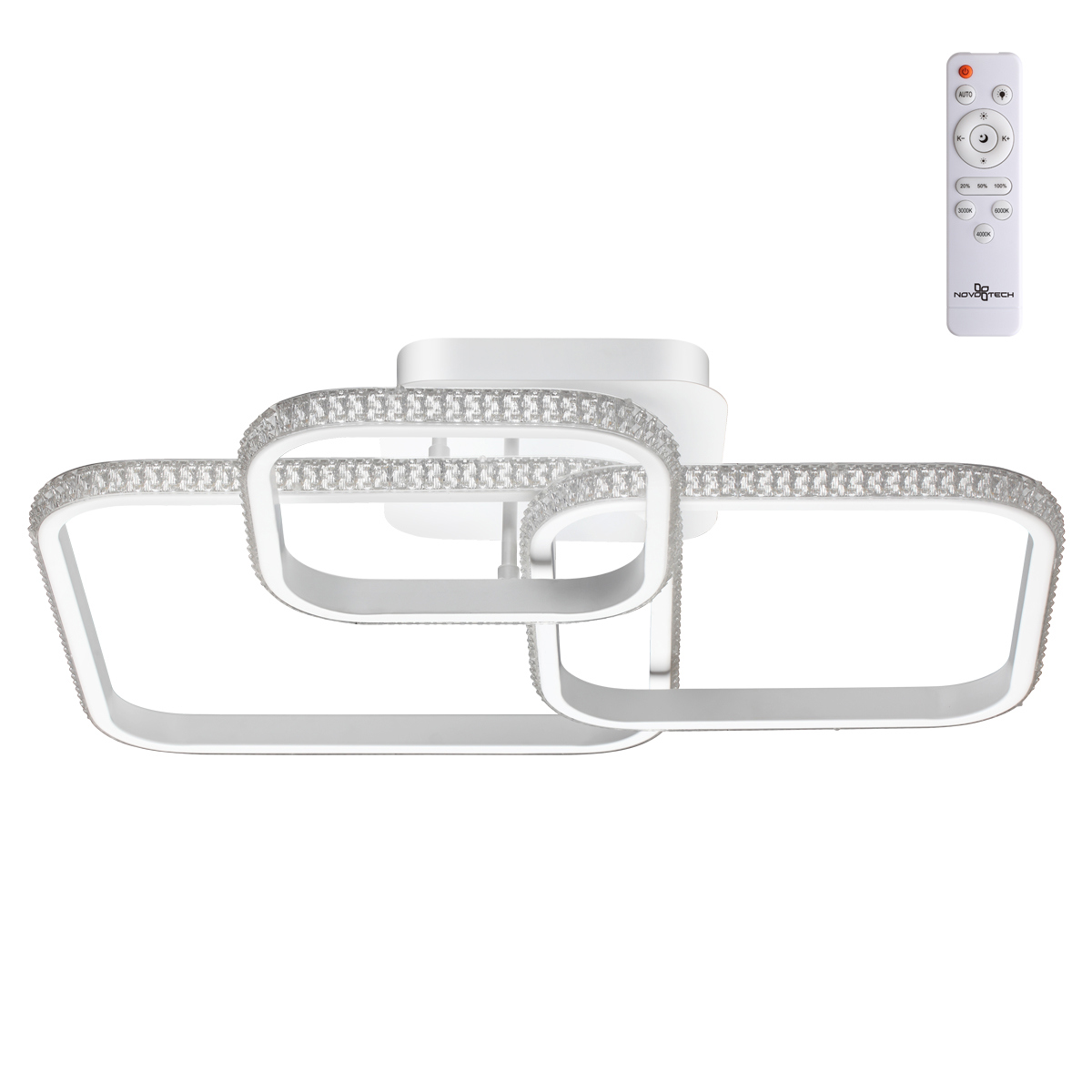 Изображение товара Люстра потолочная светодиодная Calm с пультом управление белый 22.5 м²