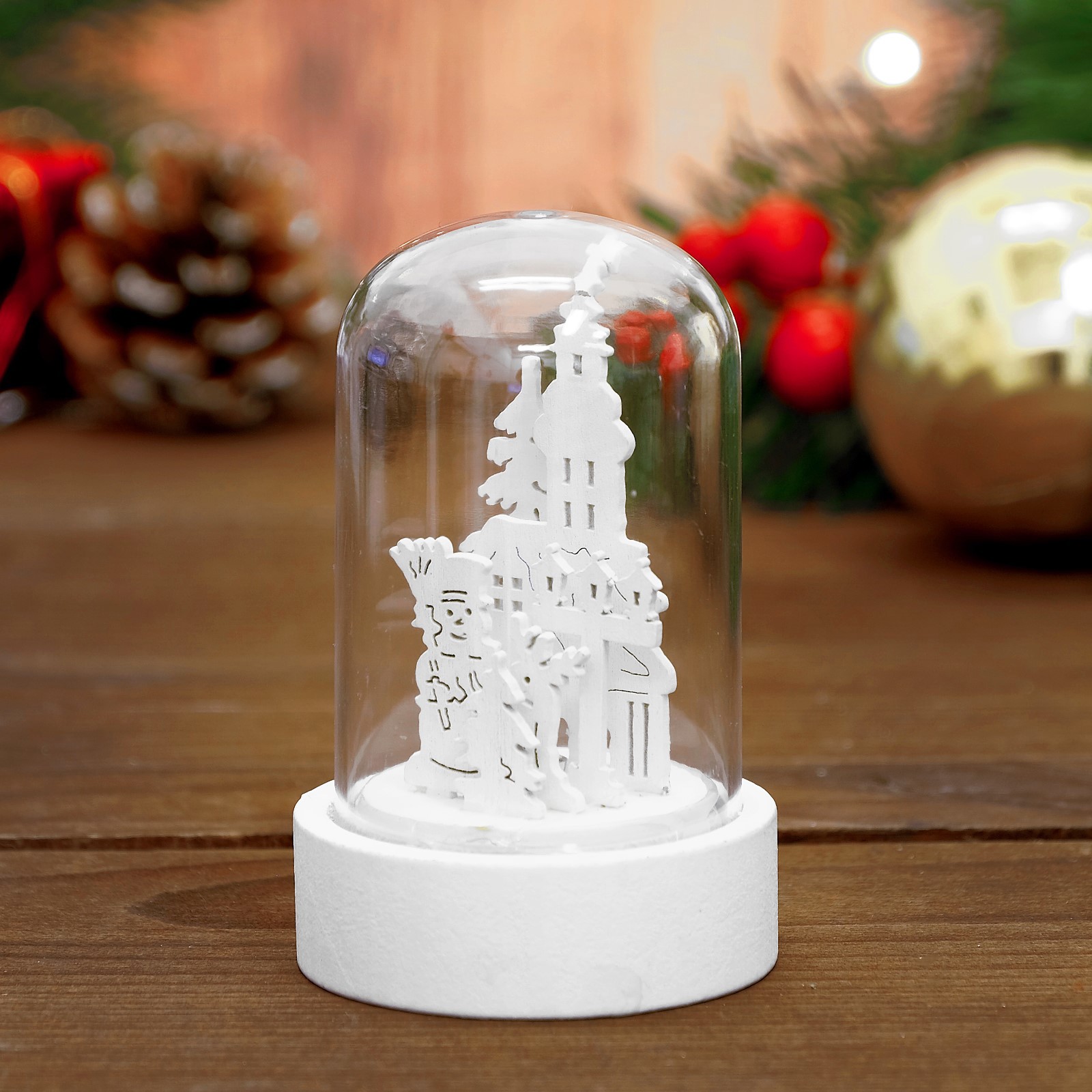 Изображение товара Светящаяся электрическая фигура снеговик ЛЕСНАЯ МАСТЕРСКАЯ 4186530, для дома и улицы