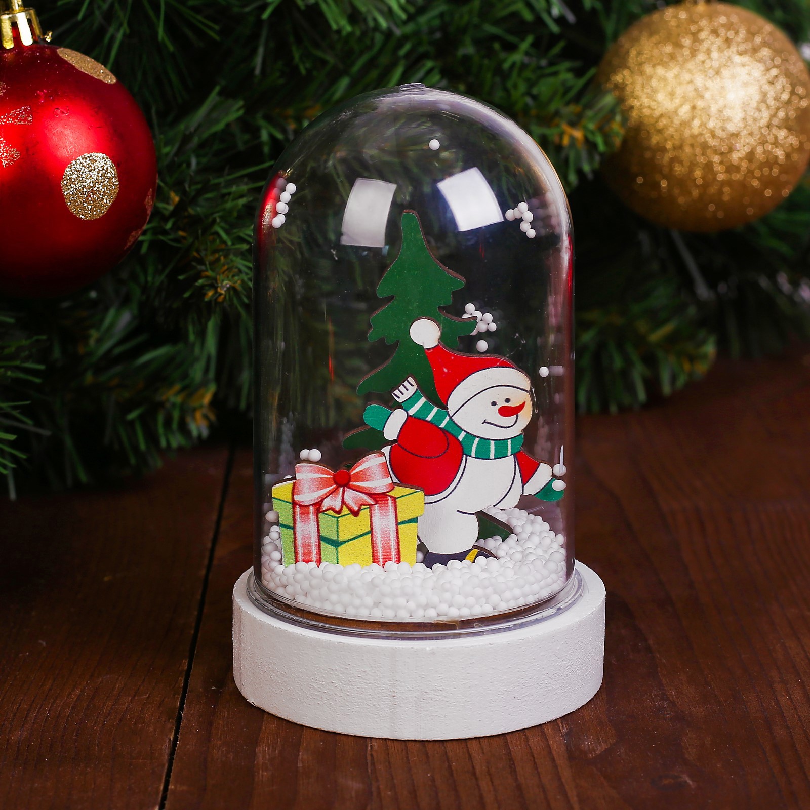 Изображение товара Светящаяся электрическая фигура снеговик 13 см разноцветный ЛЕСНАЯ МАСТЕРСКАЯ