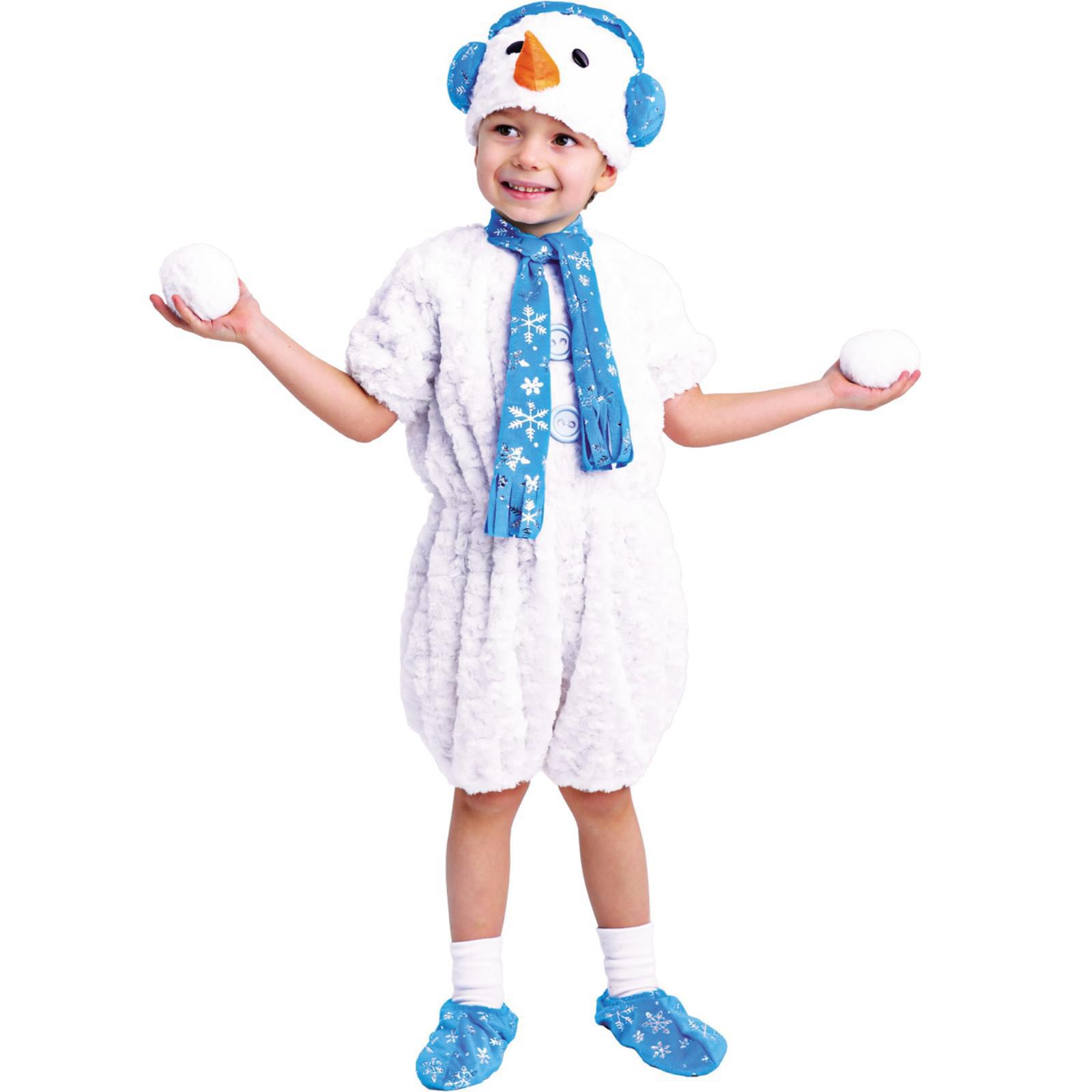 Изображение товара Детский костюм Пуговка 7472642 Снеговичок белый р. 116-60