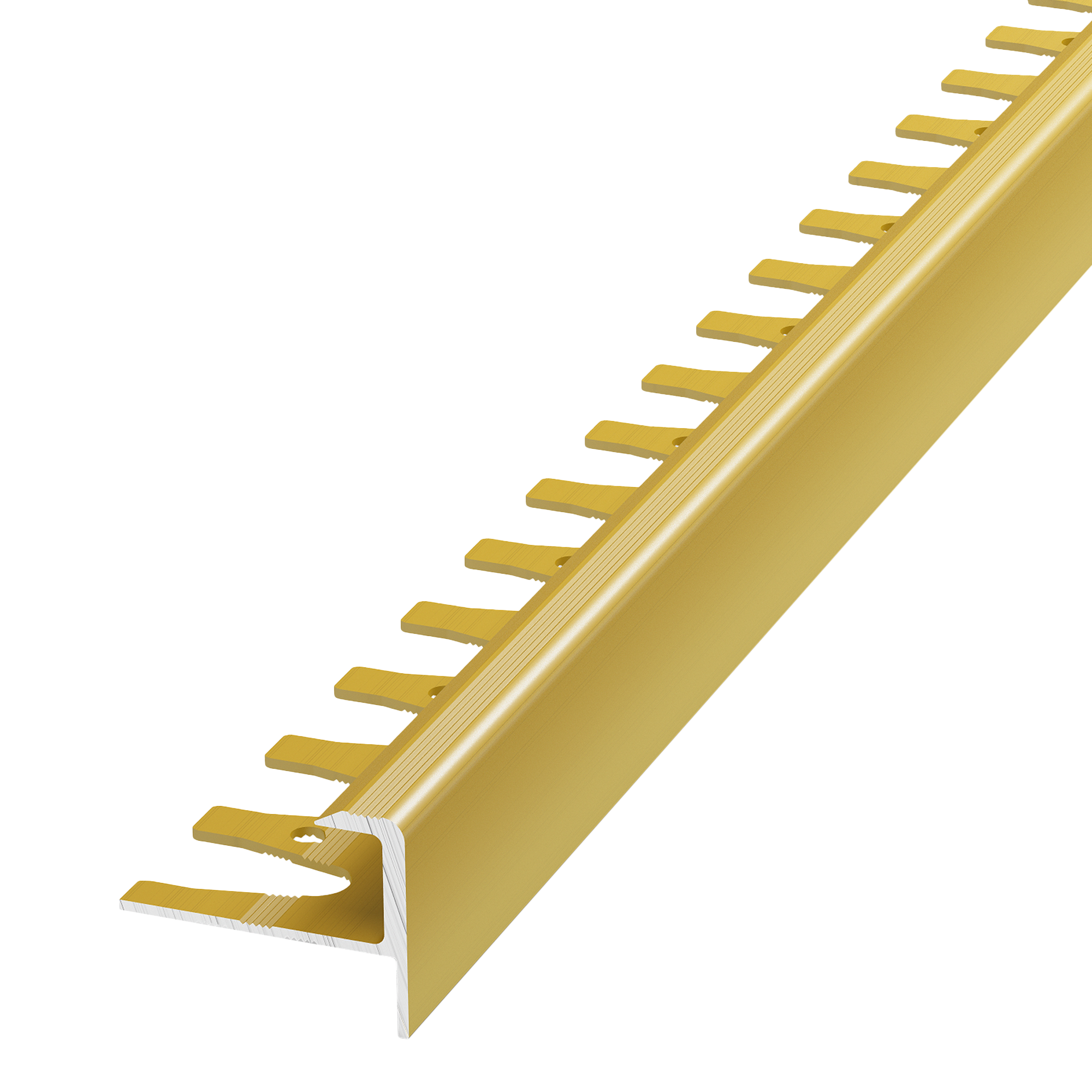 Изображение товара Гибкий профиль для ступеней ALPROFI 270 см золотой декоративный и защитный