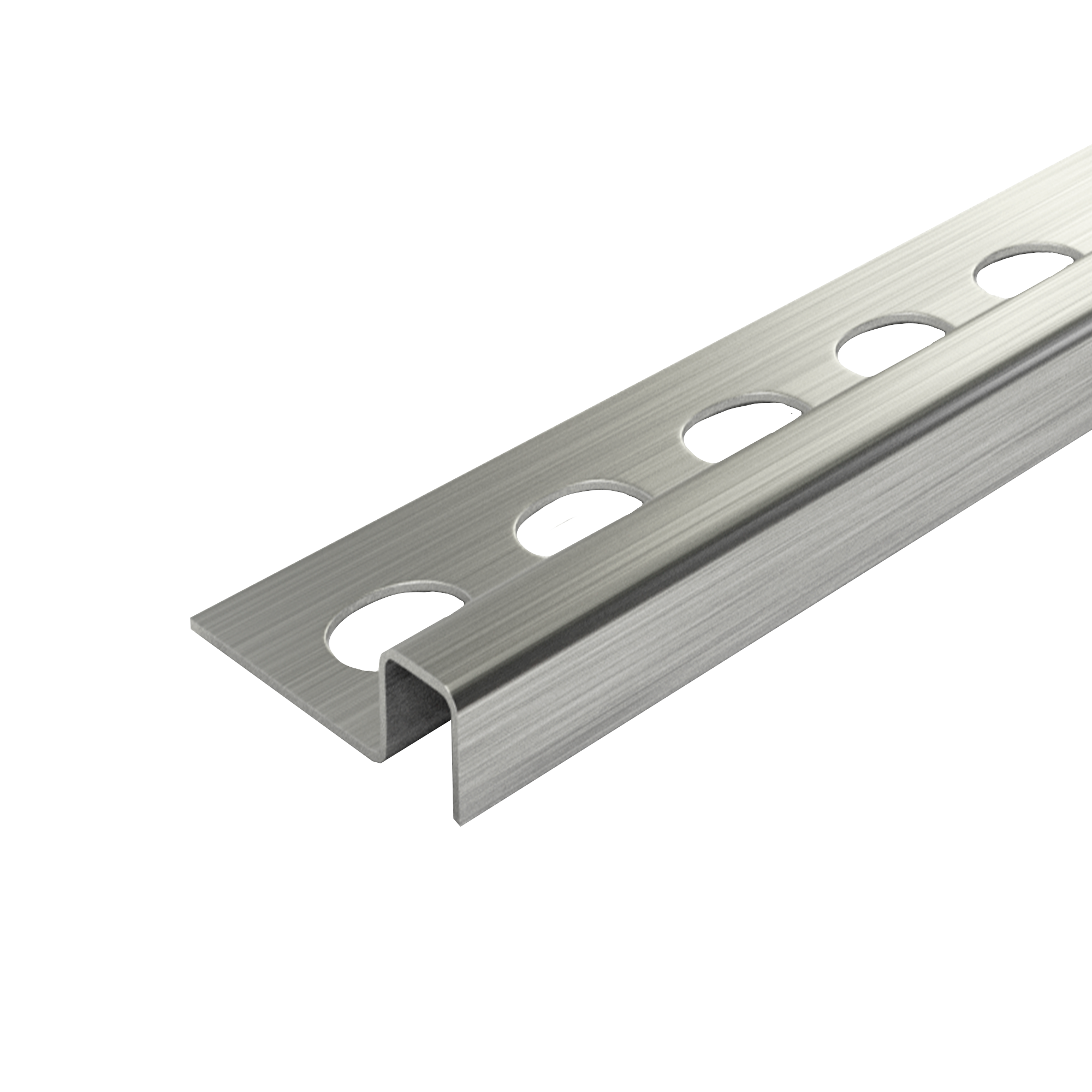 Изображение товара Профиль окантовочный Alprofi 270 см нержавеющая сталь серый для углов стен и пола