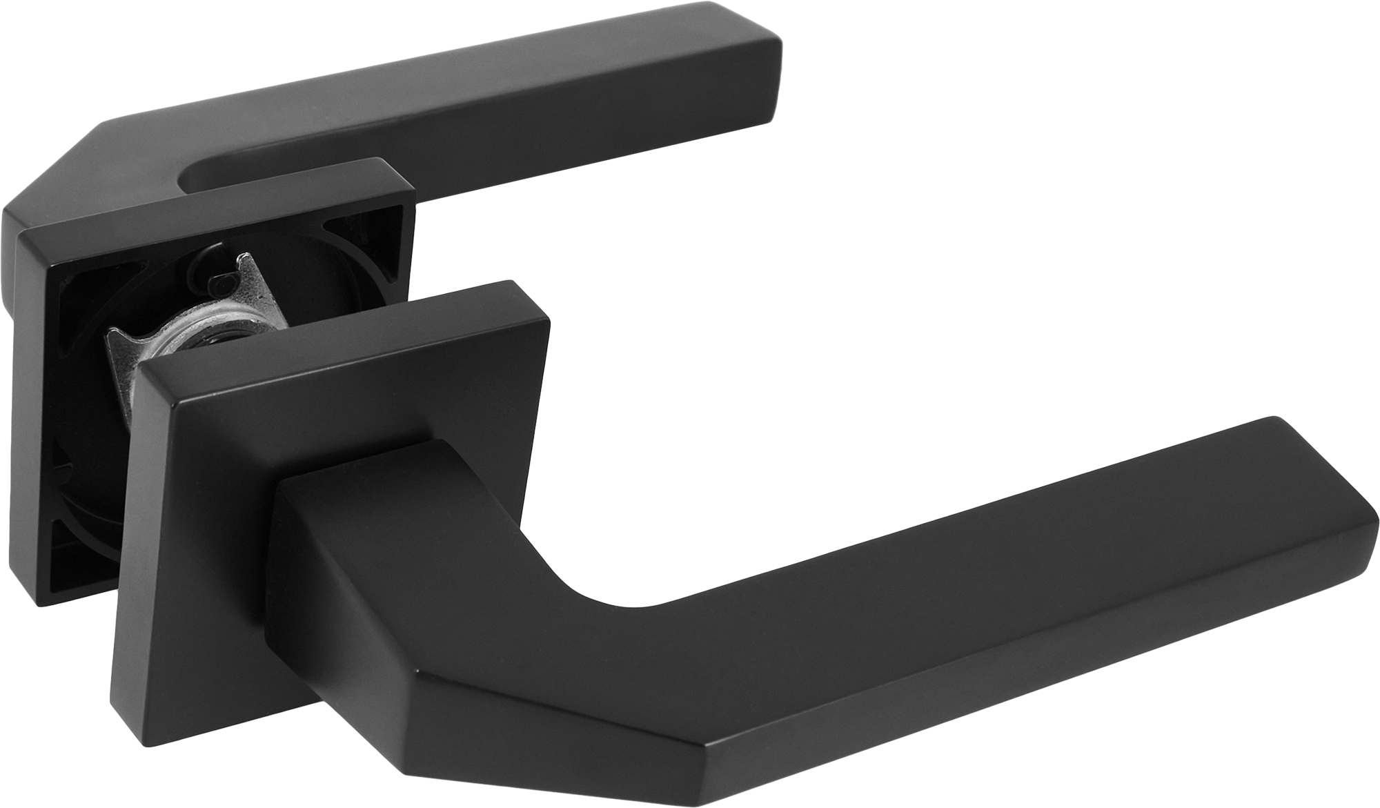 Дверные ручки 134 BL комплект цвет черный