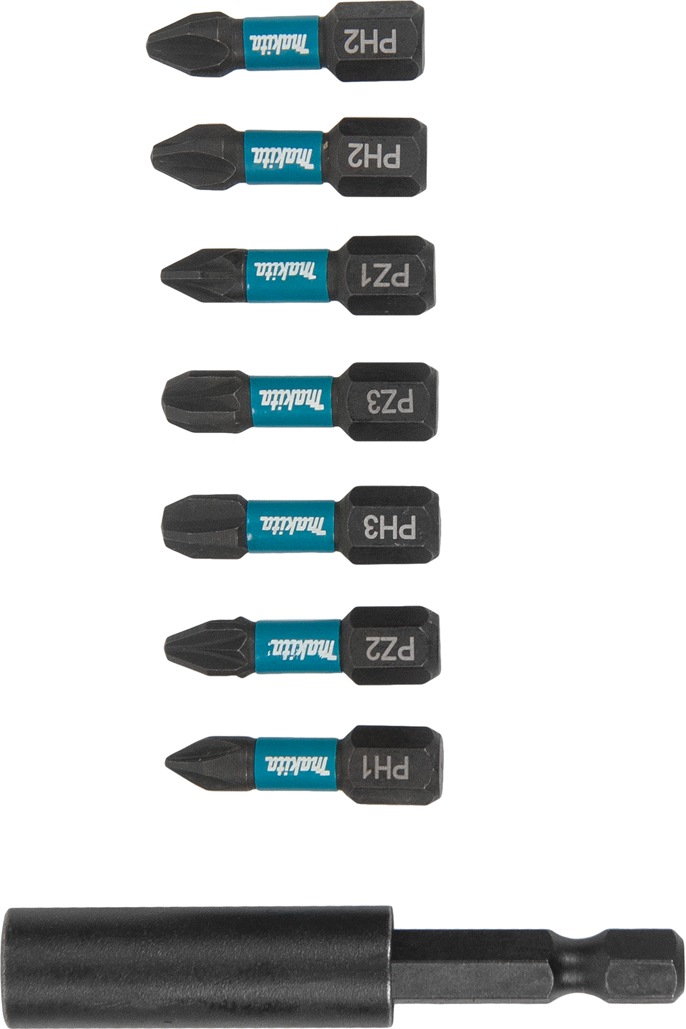 Изображение товара Набор магнитных бит Makita E-11994 8 шт с кейсом и держателем