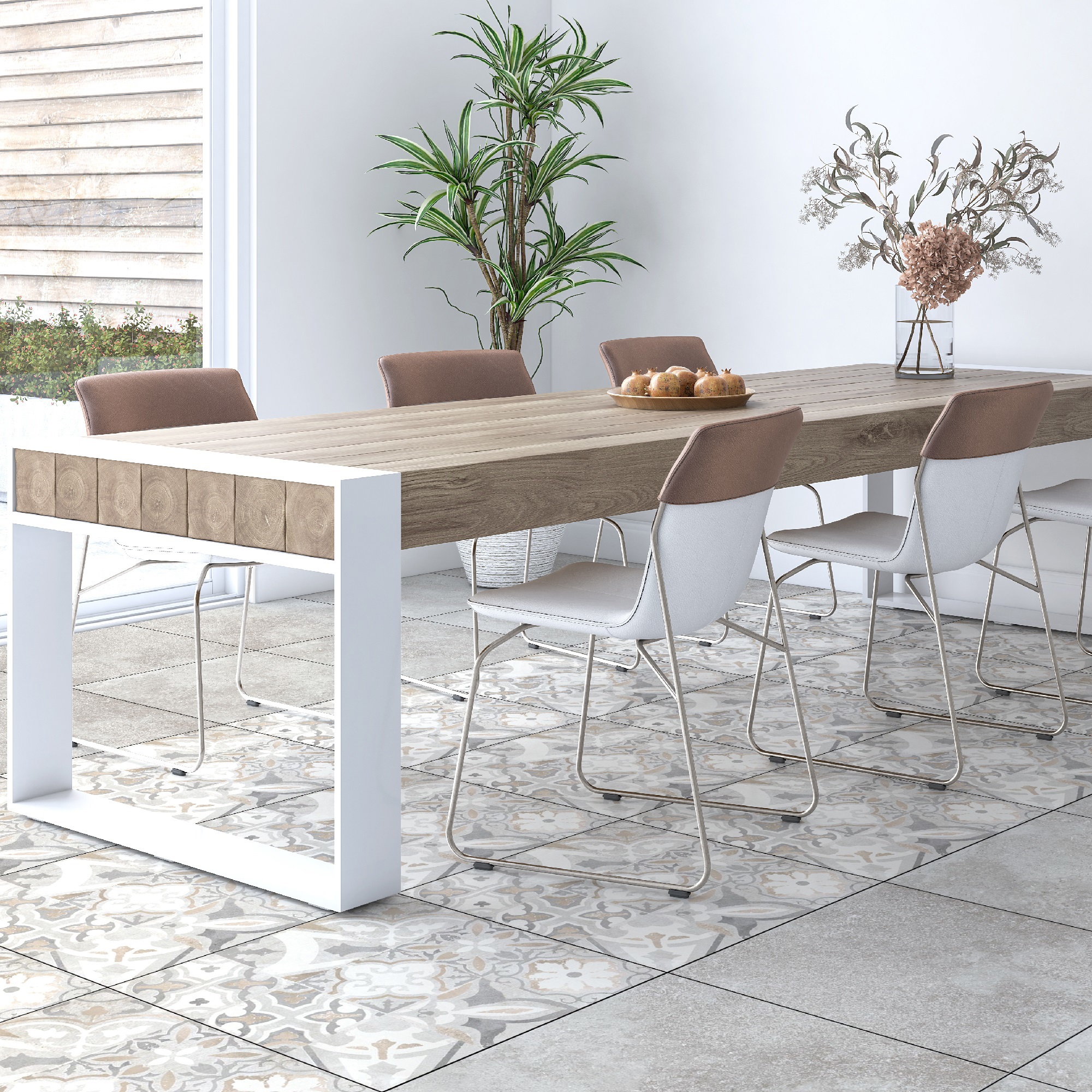 Изображение товара Керамогранит LB Ceramics Цементо 45x45 см матовый серый для пола и стен