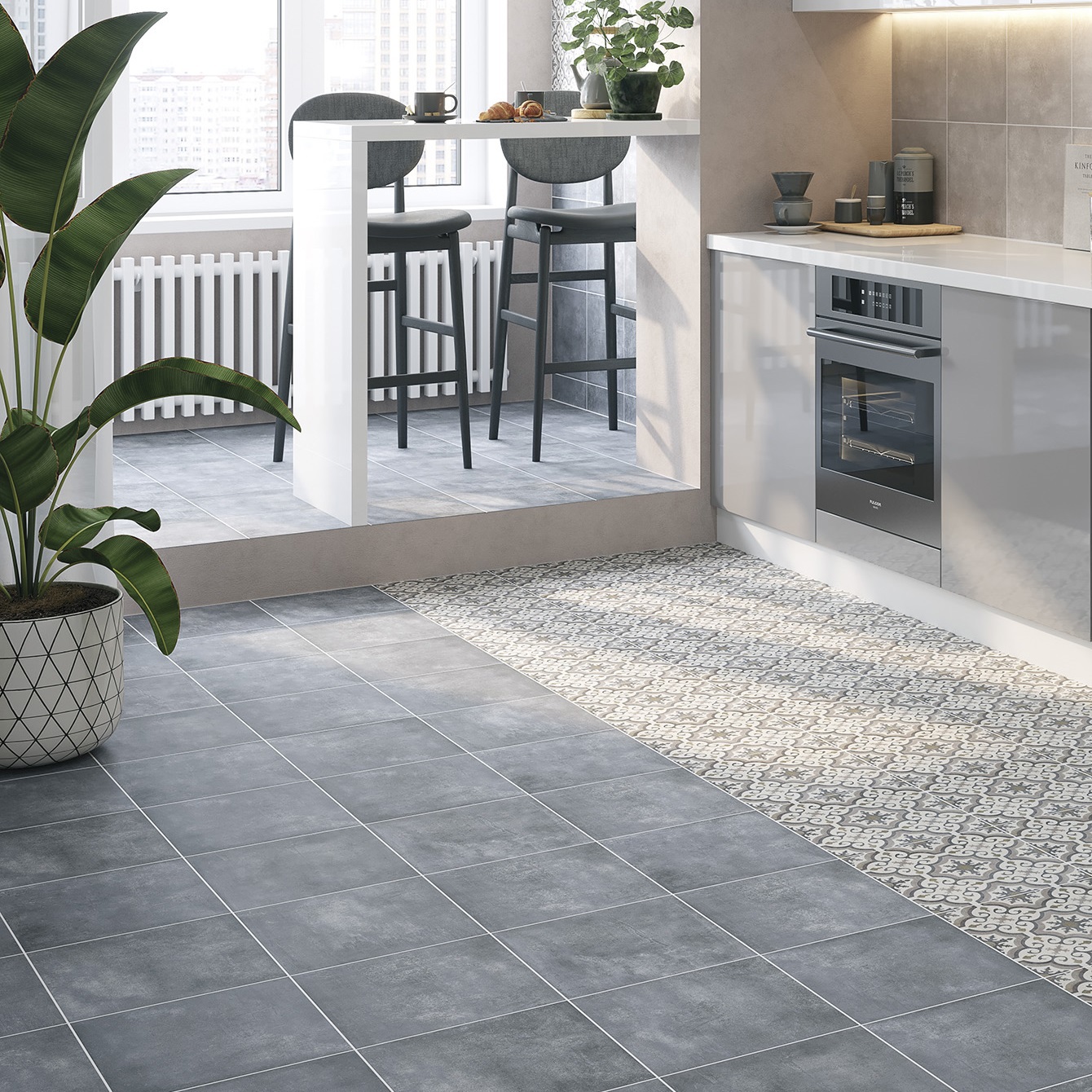 Изображение товара Керамогранит Cersanit Orsino 29.8x29.8 см 1.06 м² серый бетон высокий износостойкость