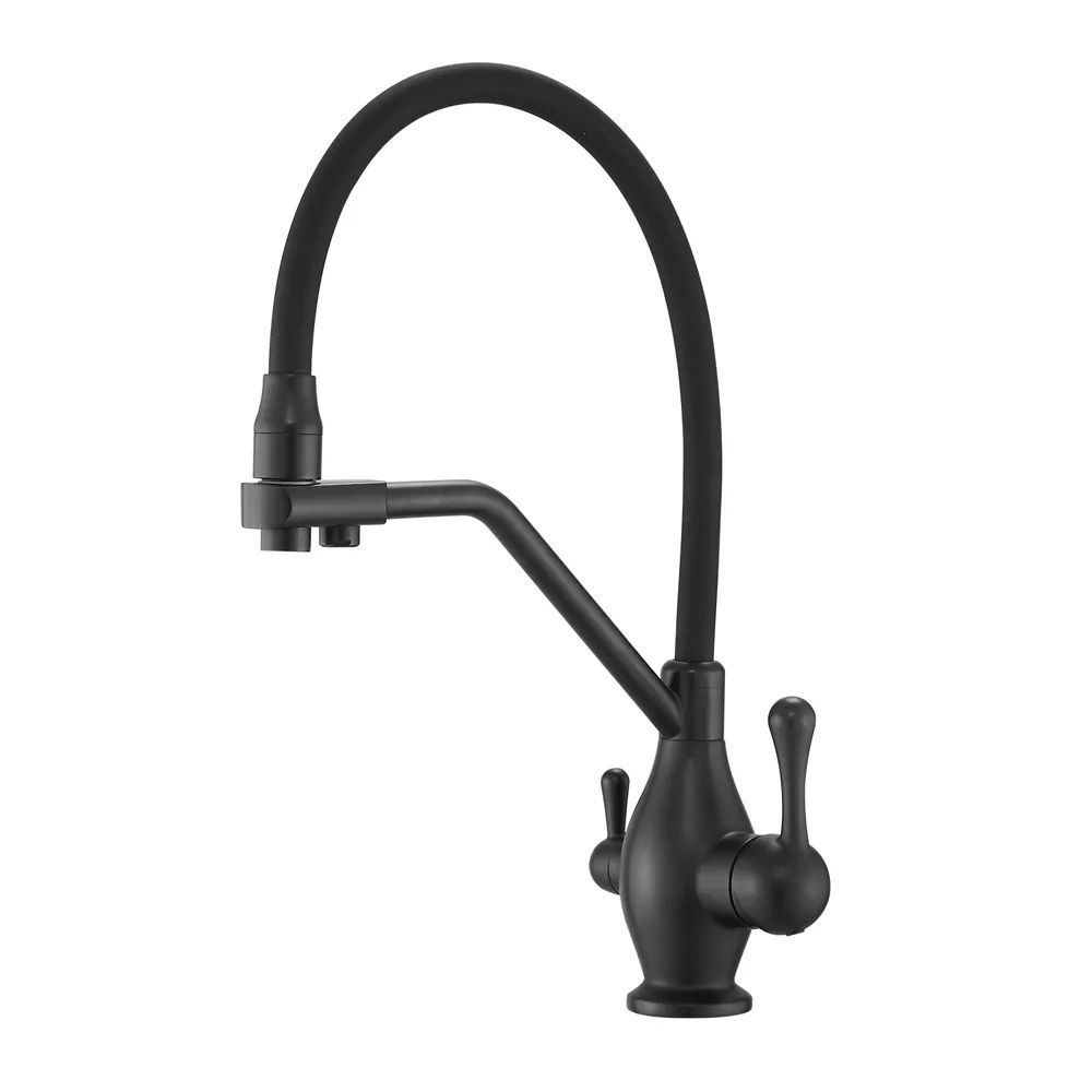 Изображение товара Однорычажный смеситель Rose R858H черный для кухни с водосберегающей функцией