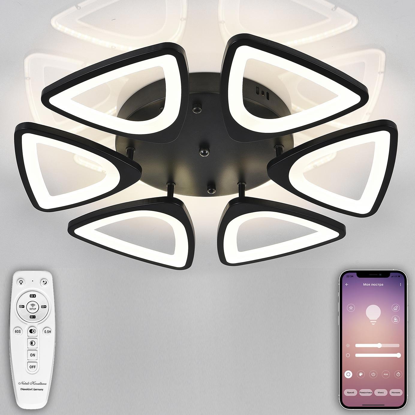 Изображение товара Люстра потолочная светодиодная INNOVATION STYLE 83045 BLACK с пультом управление 25 м²