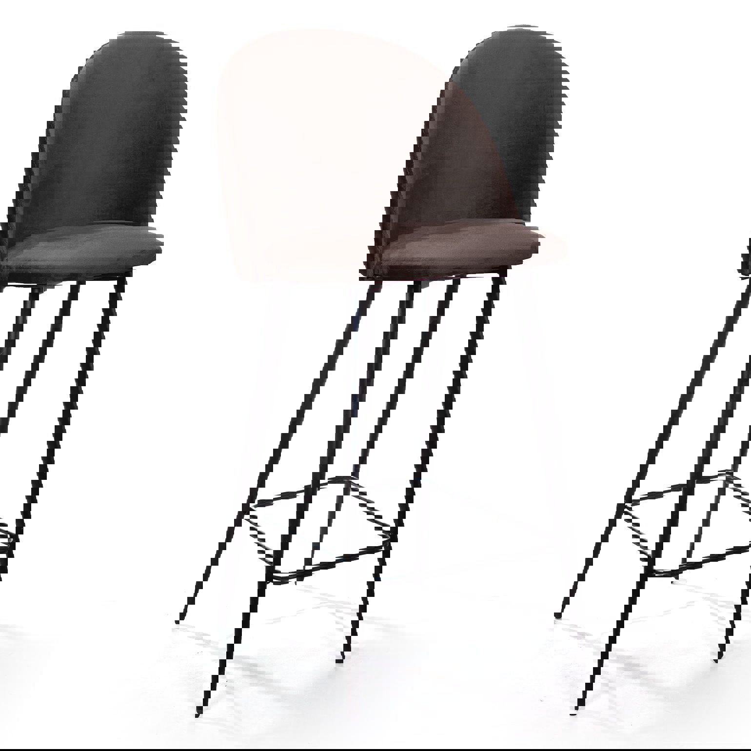 Изображение товара Комплект стульев 2 шт Mebel Square ThomasPB 48x94x49 см велюр цвет серо-черный