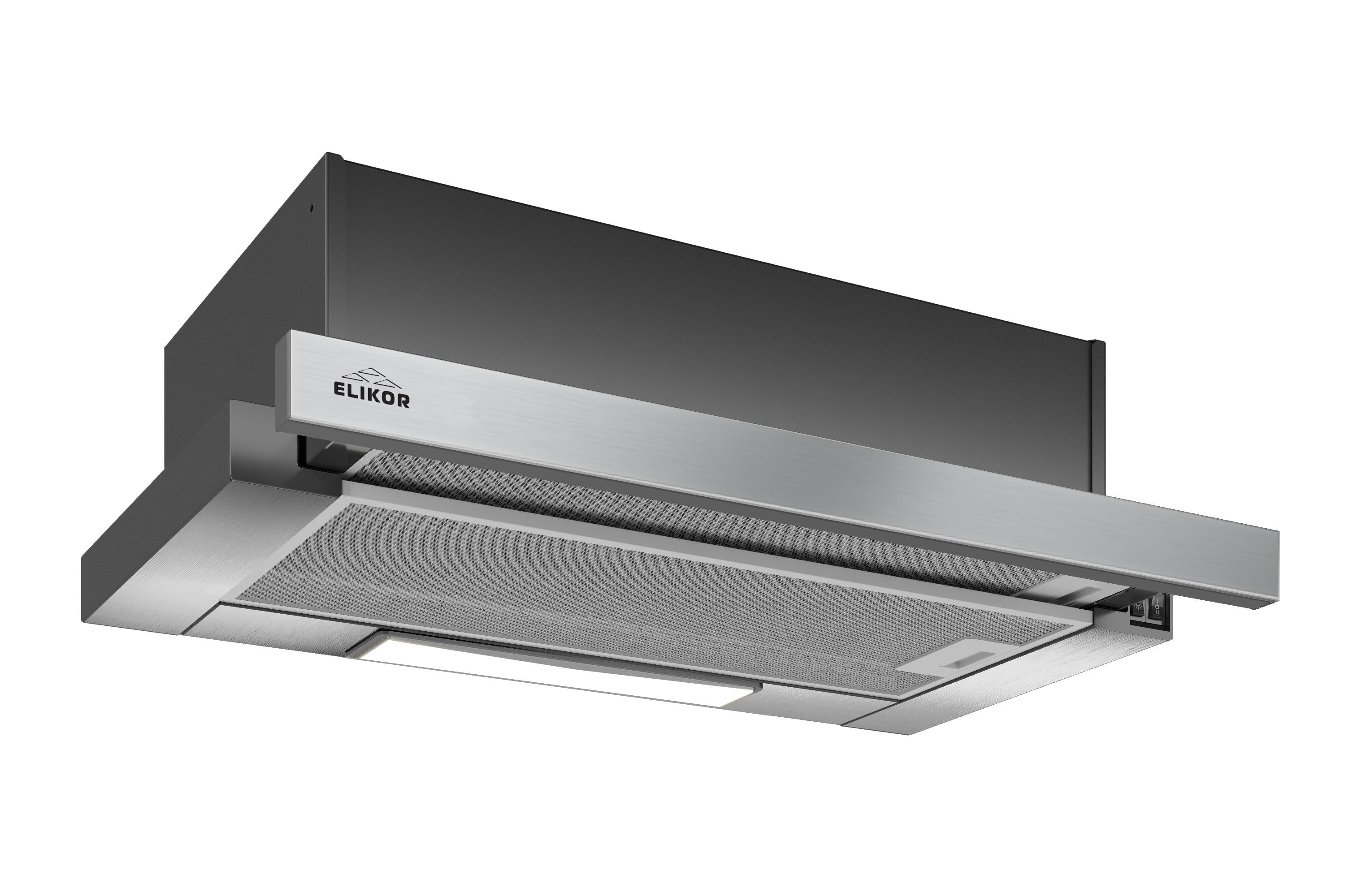 Изображение товара Встраиваемая вытяжка Elikor Slide 50 см нержавеющая сталь телескопическая