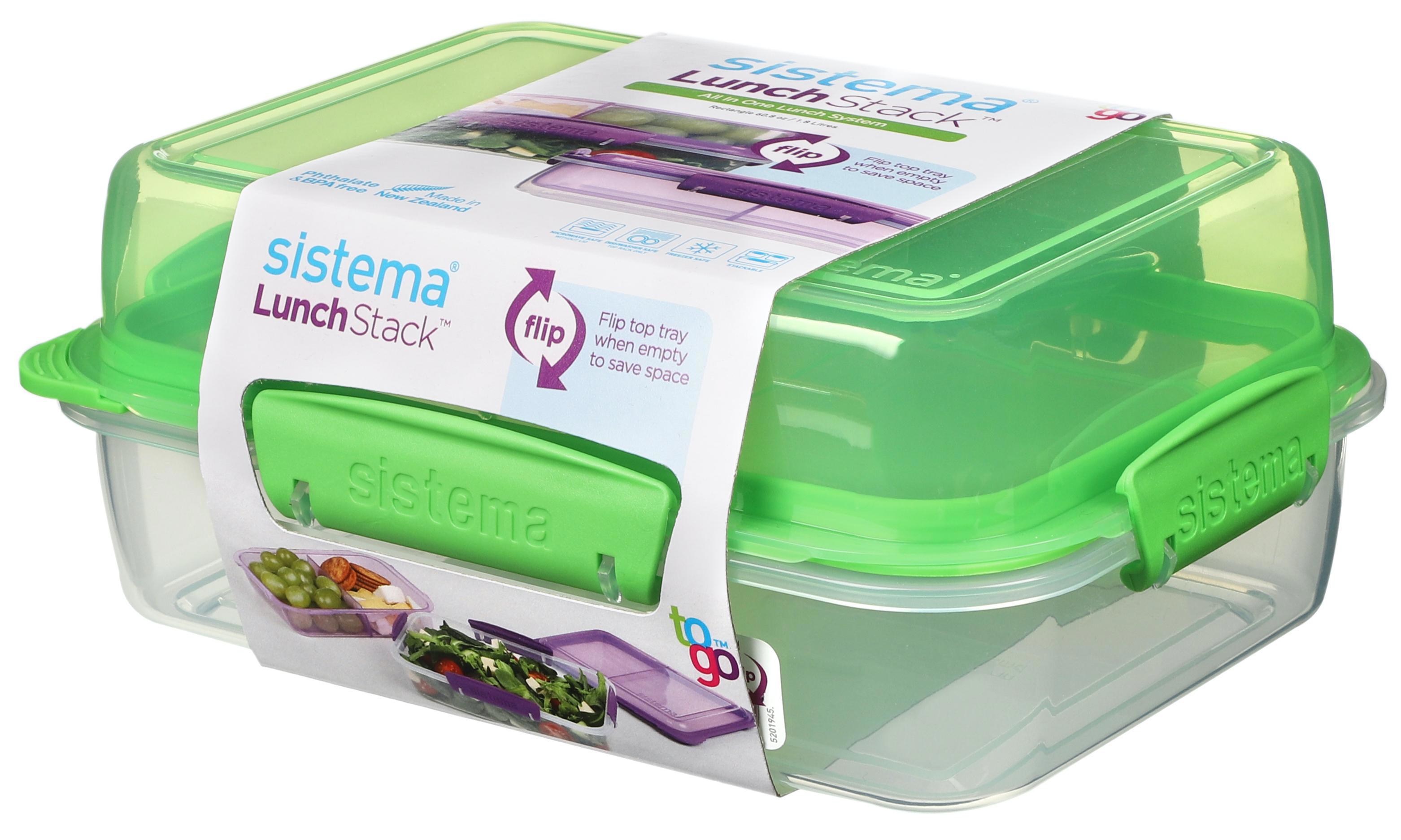 Изображение товара Контейнер для пищевых продуктов Sistema 1.8 л зеленый безопасный пластиковый