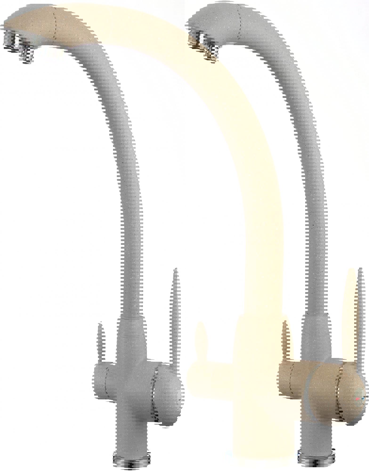 Изображение товара Двухвентильный кухонный смеситель Savol S-l1699s с функцией подключения фильтра бежевый