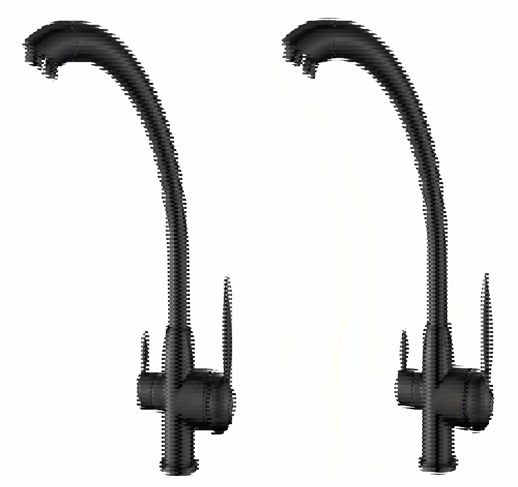 Изображение товара Двухвентильный смеситель Savol S-l1699t излив 18 см цвет черный