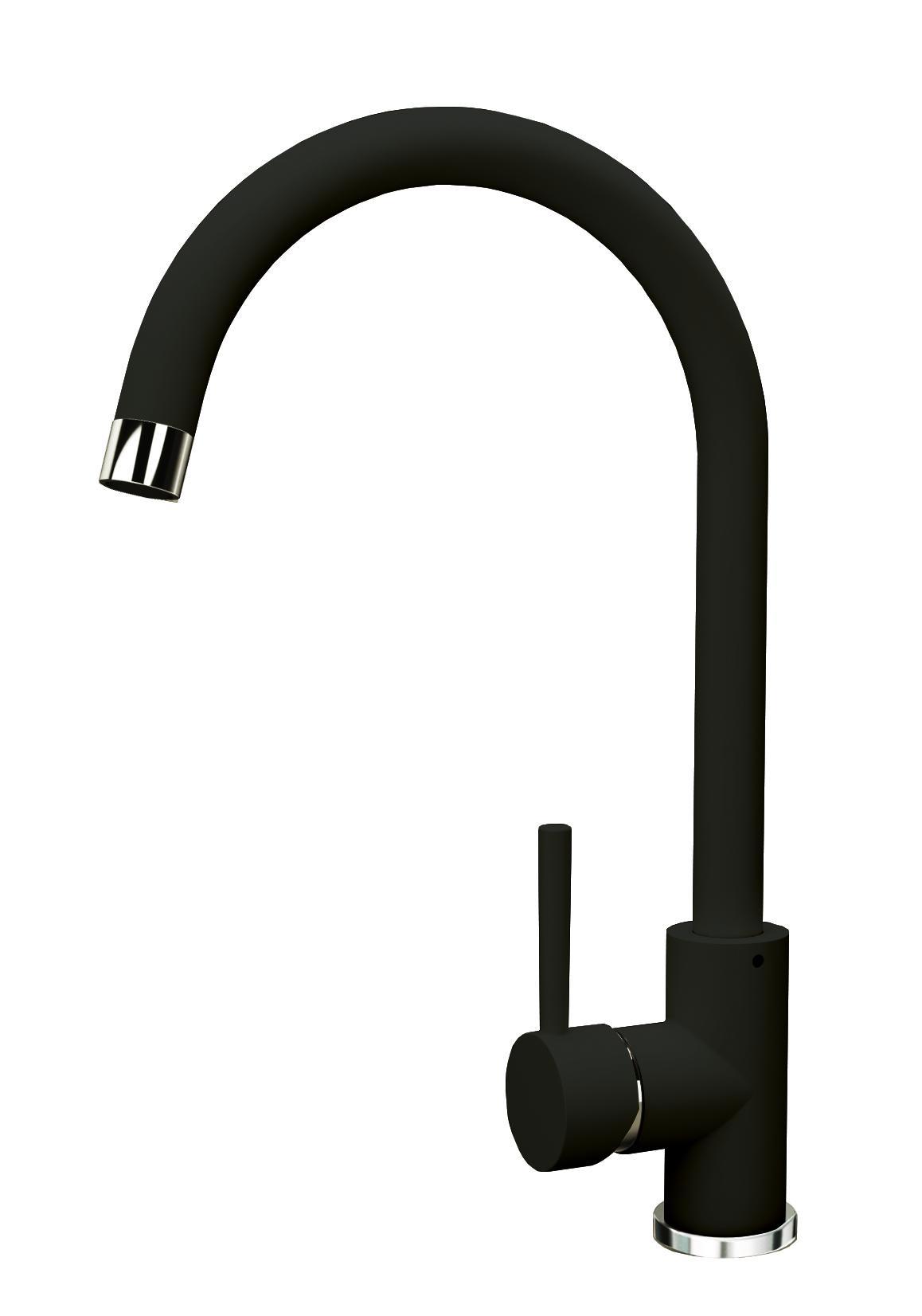 Изображение товара Смеситель для кухни однорычажный Florentina Альфа черный