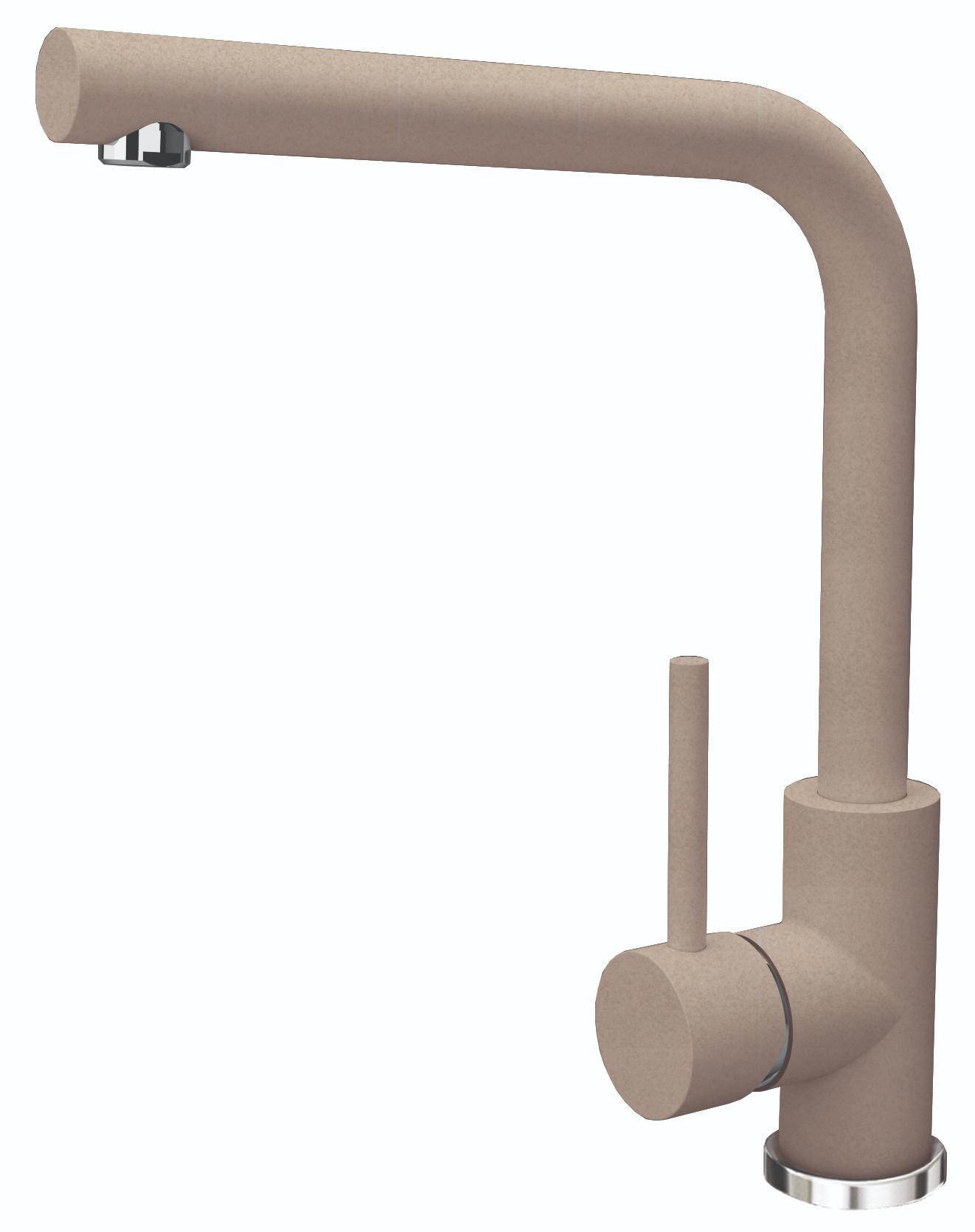 Изображение товара Смеситель кухонный однорычажный Florentina Дельта 27.5 см бежевый нержавеющая сталь