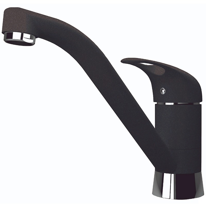 Изображение товара Отдельностойкий однорычажный смеситель для кухни Florentina Гамма излив 13 см цвет черный хром