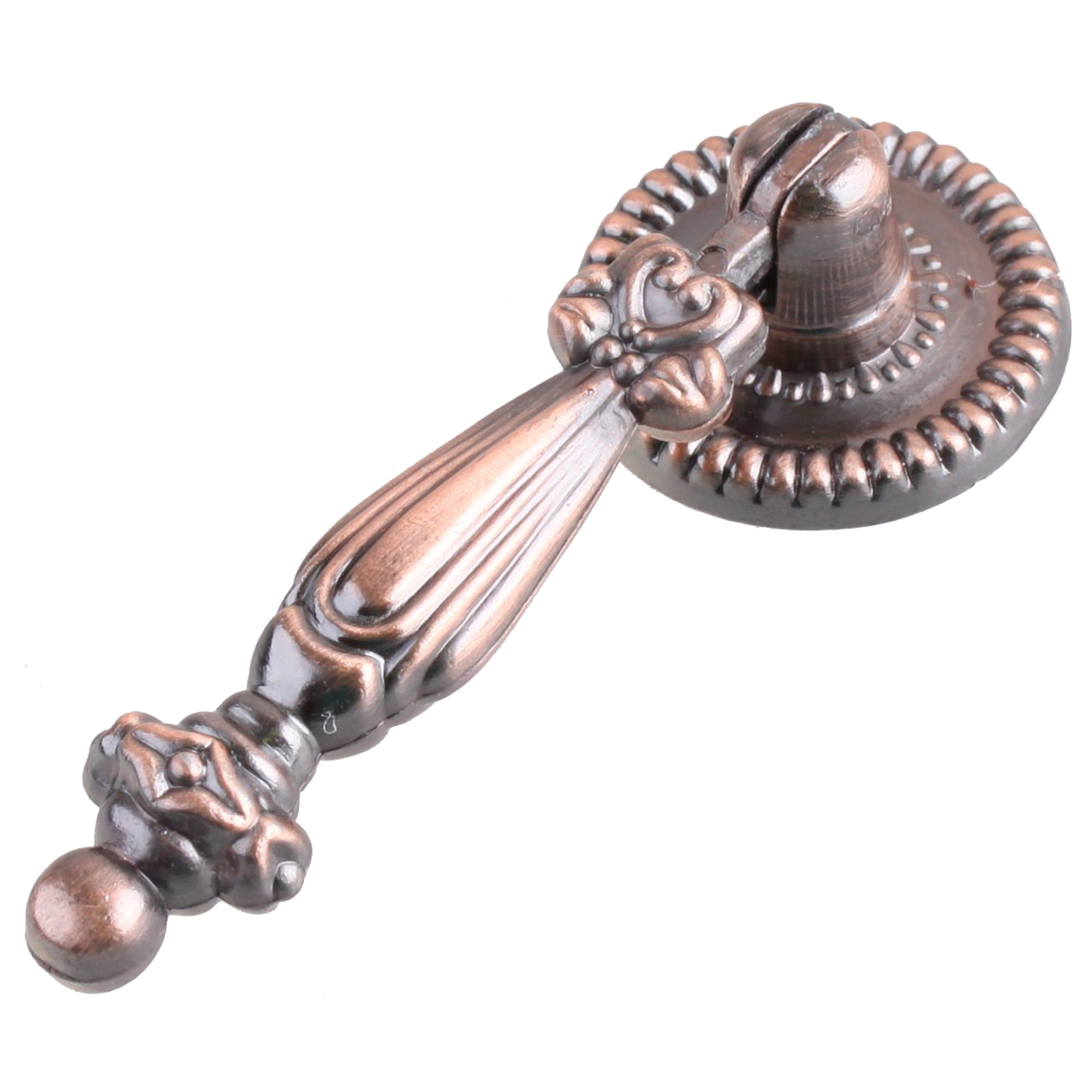 Мебельная ручка-капля античная медь