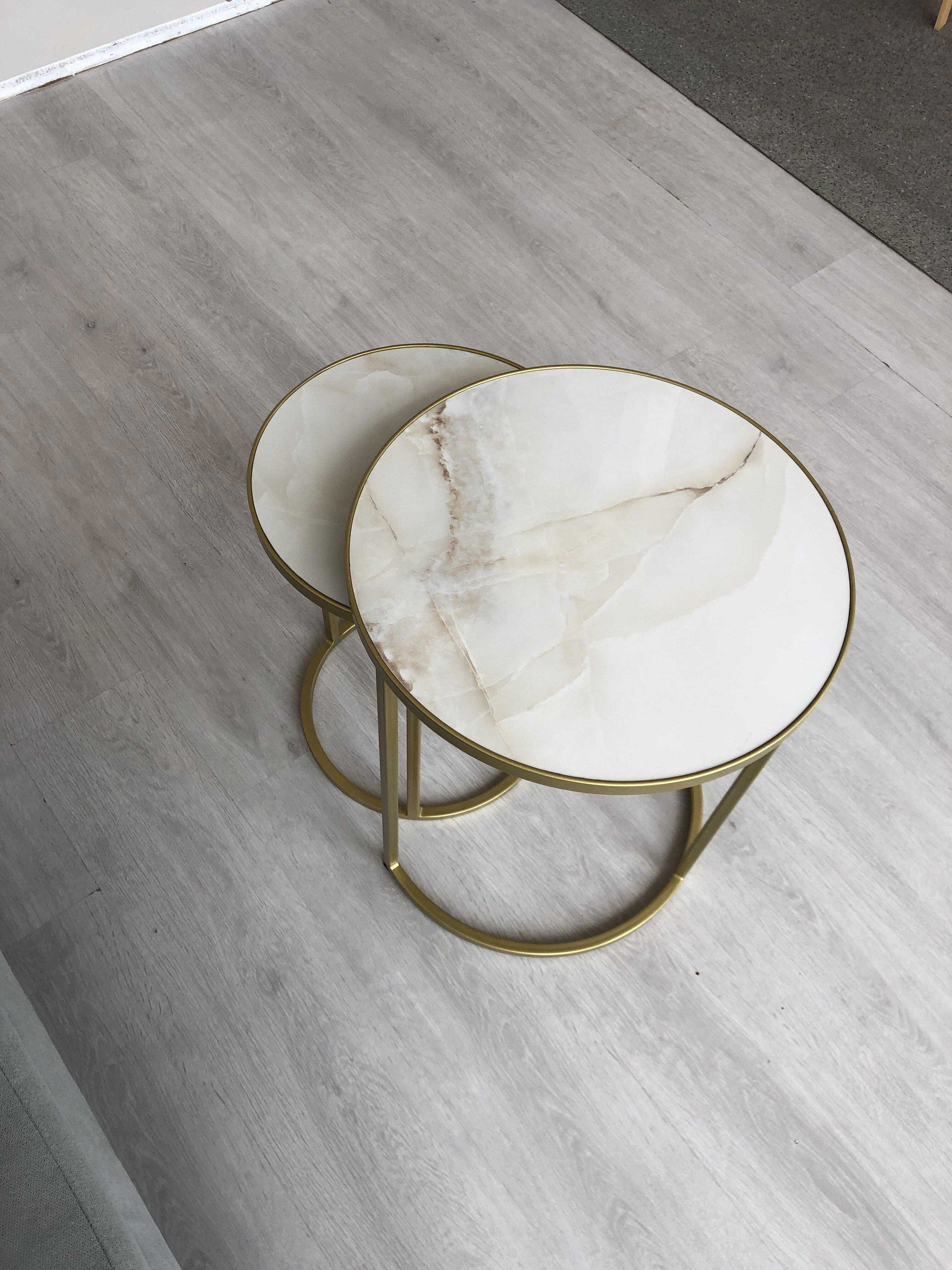 Изображение товара Комплект журнальных столов Luchi Onix круглый диаметр 35-45 см