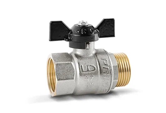 Изображение товара Кран шаровой прямой LD DN25 PN40 1" НР/ВР латунь ручка бабочка