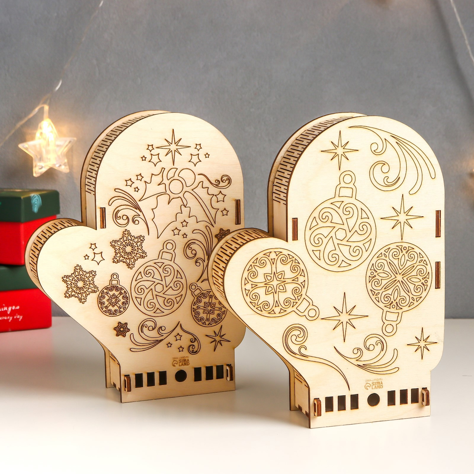 Изображение товара Шкатулка Варежка Шары 16x21x5 см