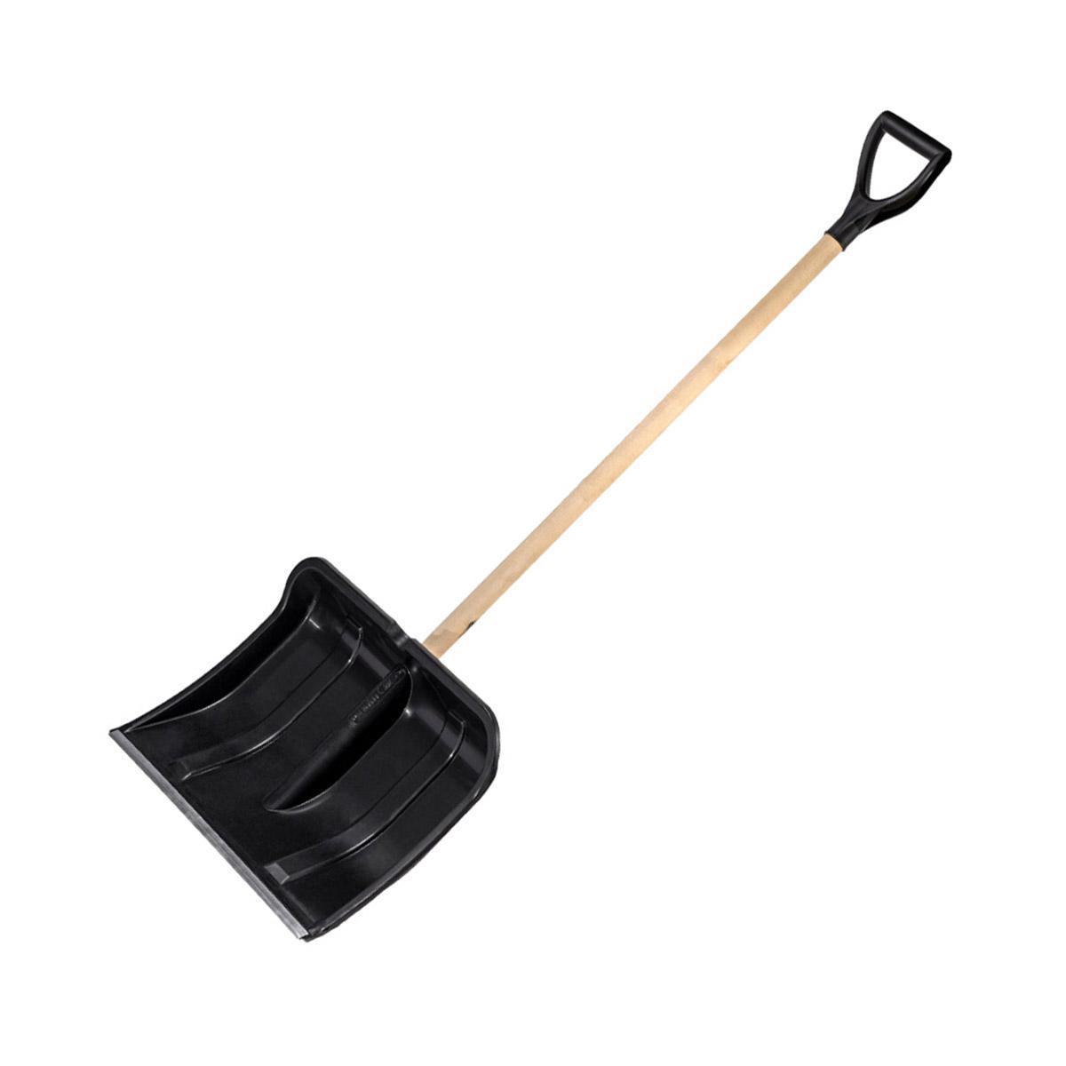 Изображение товара Лопата для уборки снега CYCLE Богатырь 500x375 мм деревянный черенок