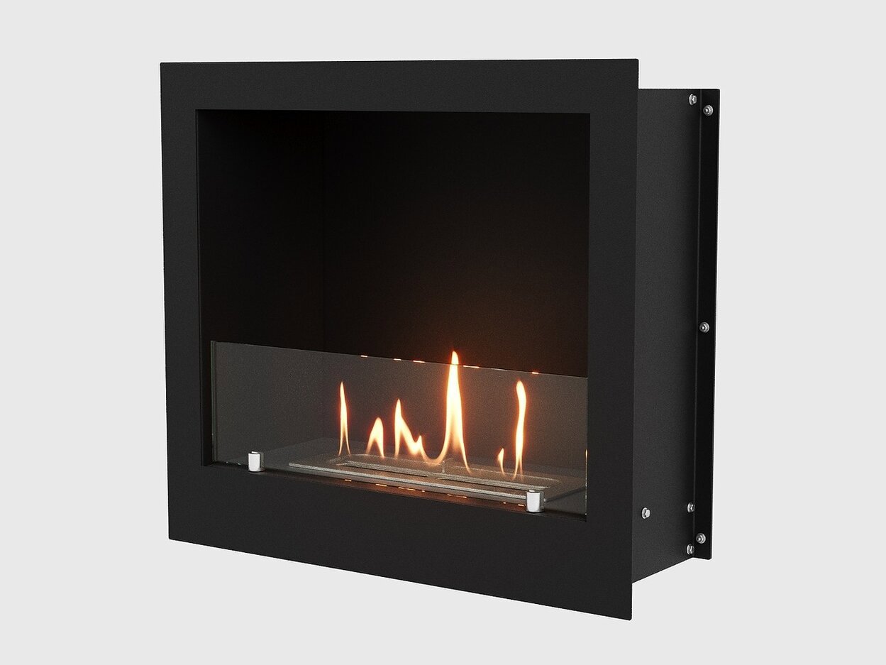 Изображение товара Встроенный глухой биокамин Lux Fire Кабинет 530S черный для стеновой установки