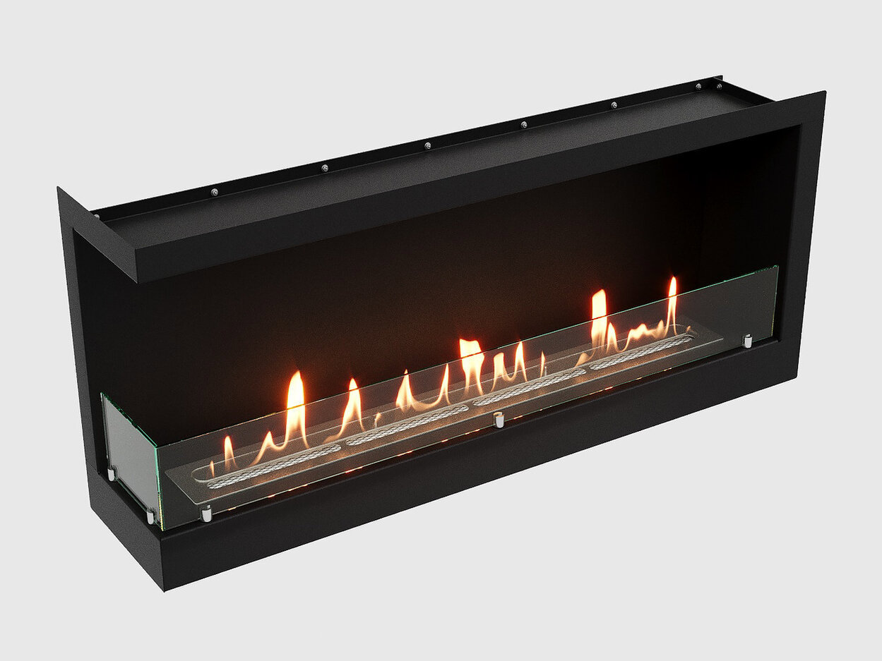 Изображение товара Встроенный угловой биокамин Lux Fire 1090SL с двойным корпусом и защитой от протечки