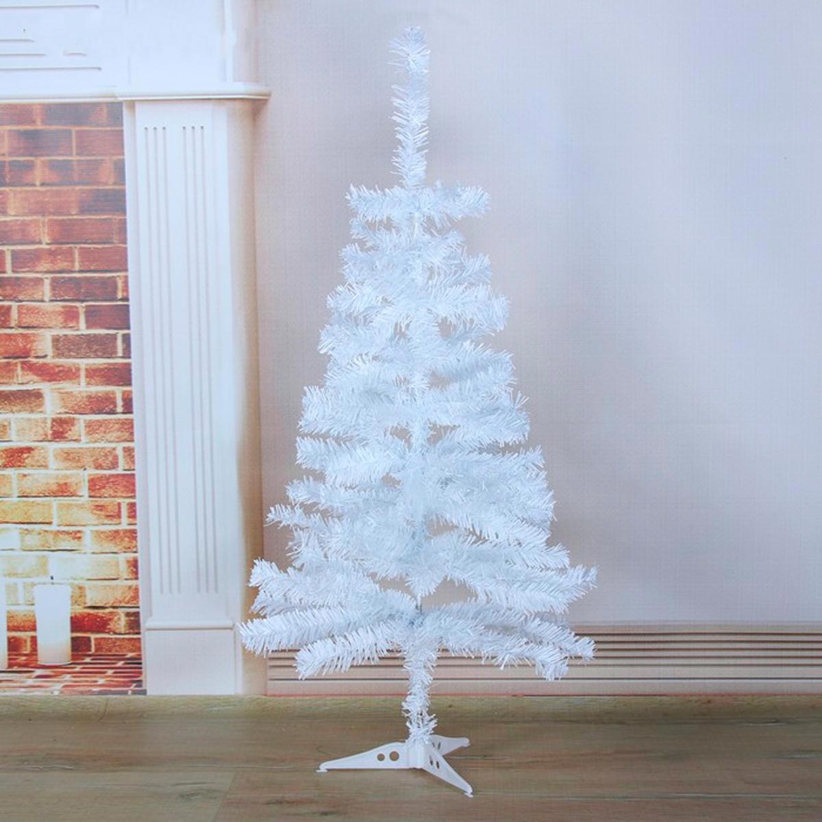 Изображение товара Искусственная новогодняя елка Зимнее волшебство 90 см белая с ветками на стволе