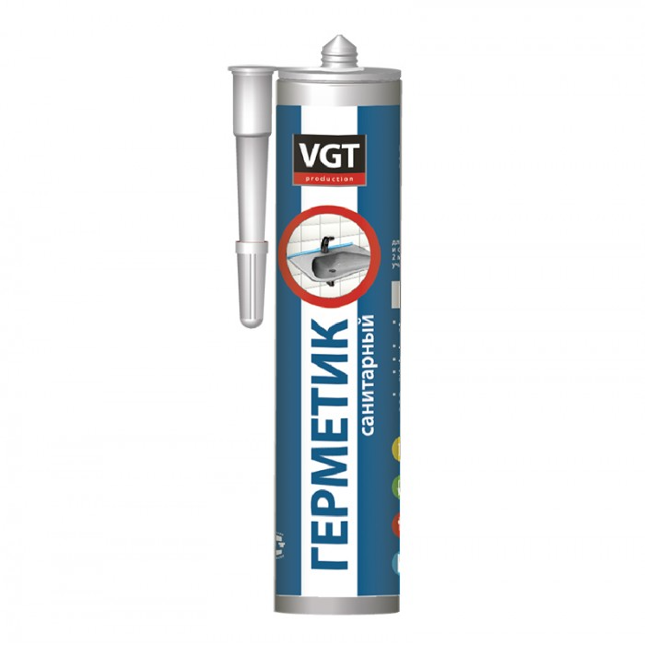 Изображение товара Герметик акриловый VGT 17323 0.40 мл для ванной и кухни