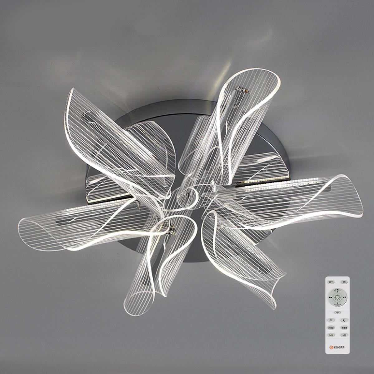 Изображение товара Люстра потолочная светодиодная ESTARES УУО00004106 15 м² изменение оттенков белого цвет серебряный