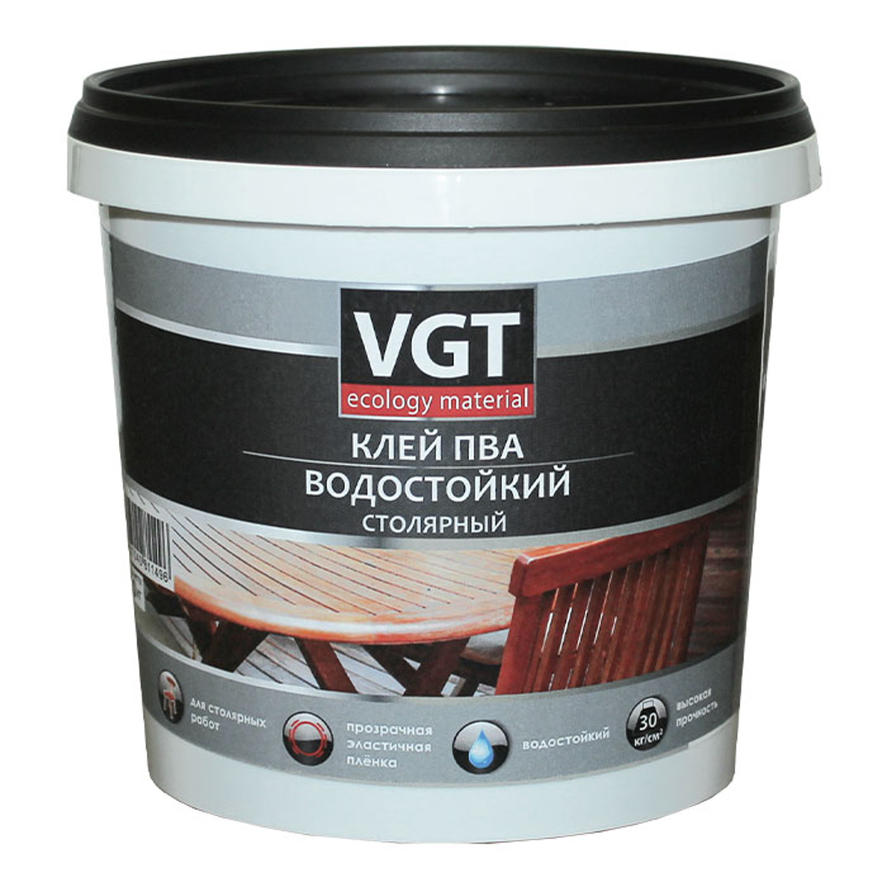 Изображение товара Клей ПВА VGT для деревянных и мебельных изделий 1 кг водостойкий