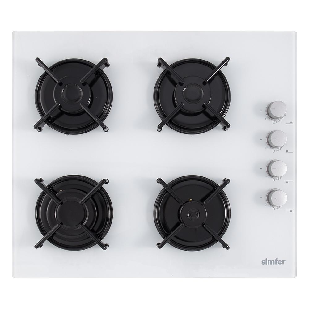 Изображение товара Газовая варочная панель Simfer H60K40C000TB 60 см 4 конфорки белая