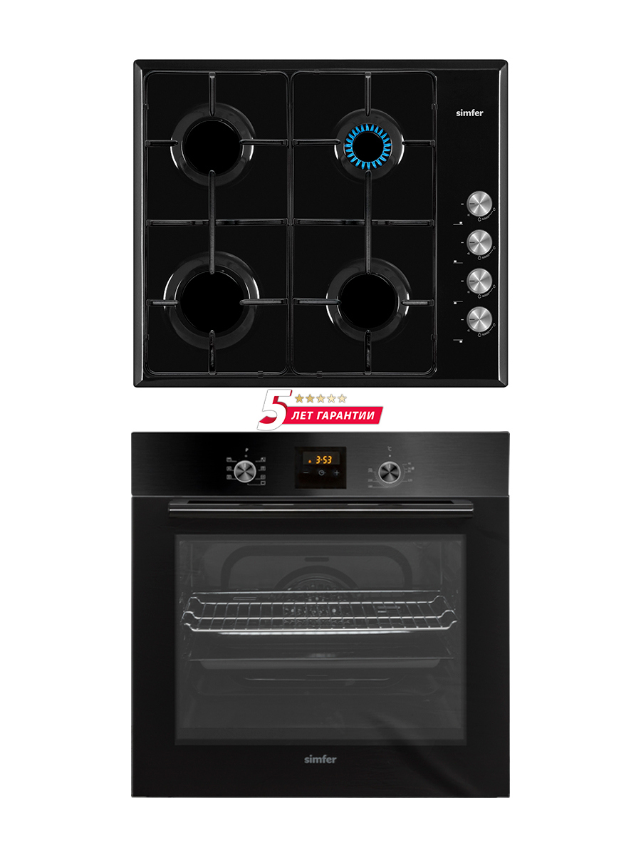 Изображение товара Комплект бытовой техники 2 предмета Simfer S66B470 цвет черный Изображение товара Комплект бытовой техники 2 предмета Simfer S66B470 цвет черный