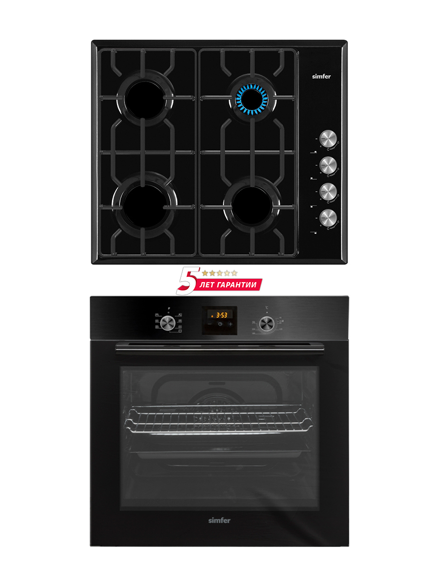Изображение товара Комплект бытовой техники 2 предмета Simfer S66B471 цвет черный Изображение товара Комплект бытовой техники 2 предмета Simfer S66B471 цвет черный