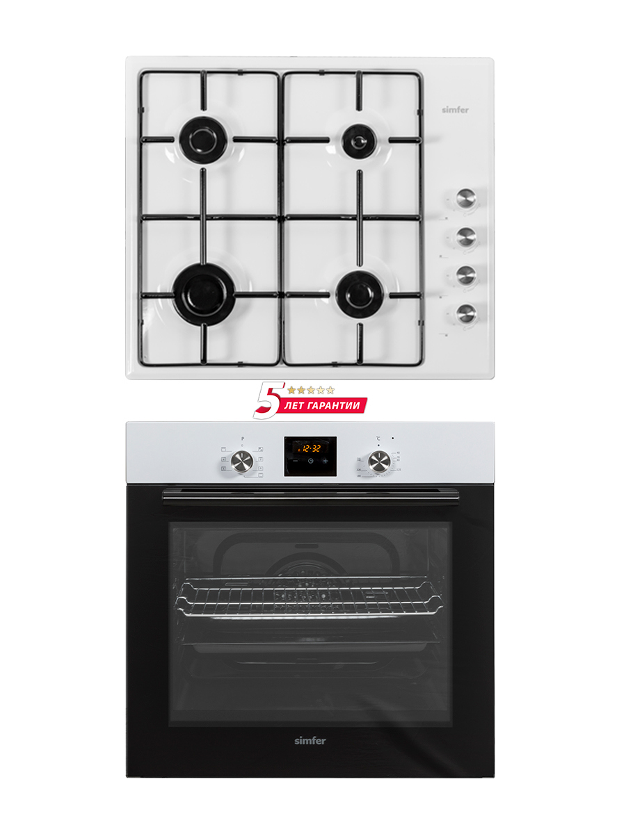 Изображение товара Комплект бытовой техники 2 предмета Simfer S66W470 цвет белый Изображение товара Комплект бытовой техники 2 предмета Simfer S66W470 цвет белый