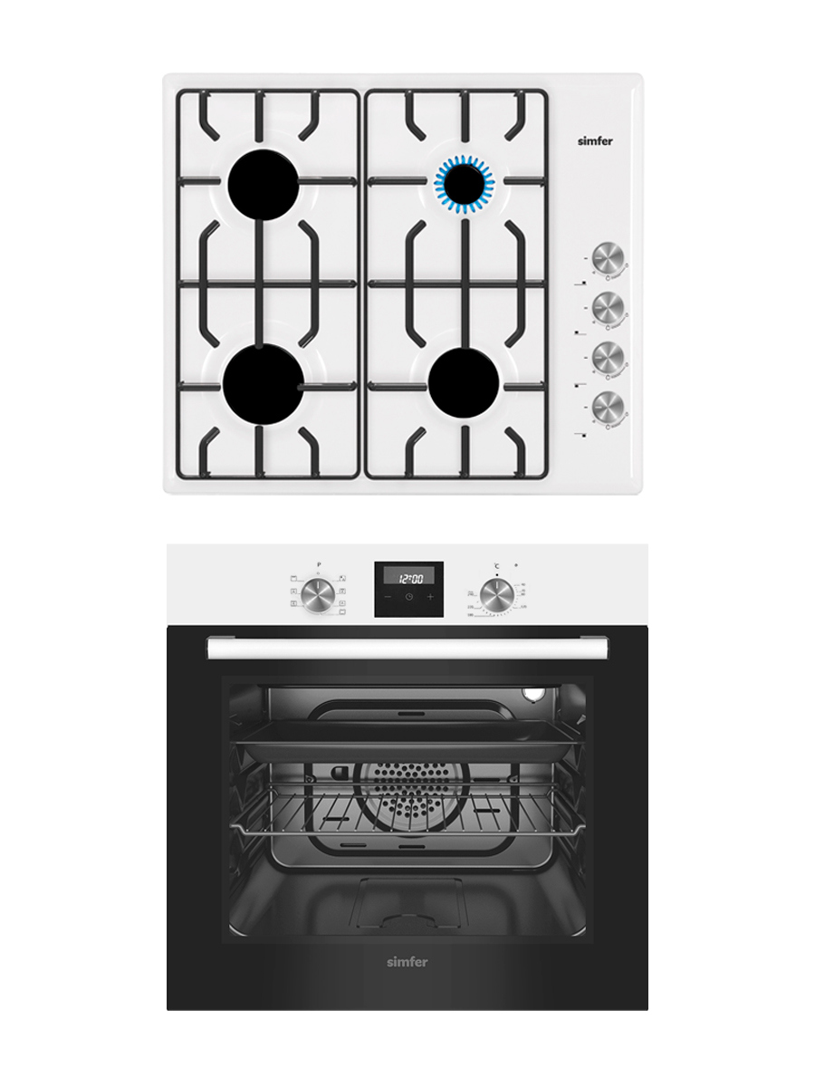 Изображение товара Комплект бытовой техники 2 предмета Simfer S66W471 цвет белый Изображение товара Комплект бытовой техники 2 предмета Simfer S66W471 цвет белый