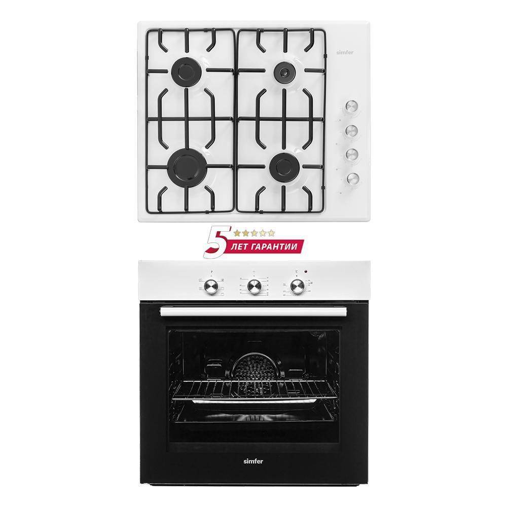 Изображение товара Комплект бытовой техники 2 предмета Simfer S65W471 цвет белый Изображение товара Комплект бытовой техники 2 предмета Simfer S65W471 цвет белый