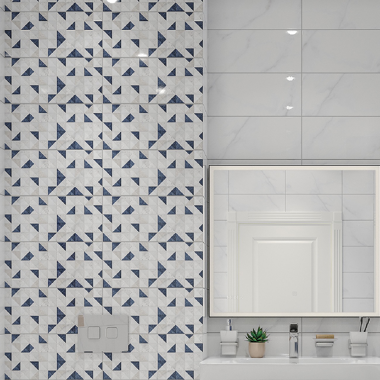 Изображение товара Настенная плитка Cersanit Angoli 20x44 см для стен ванной и кухни