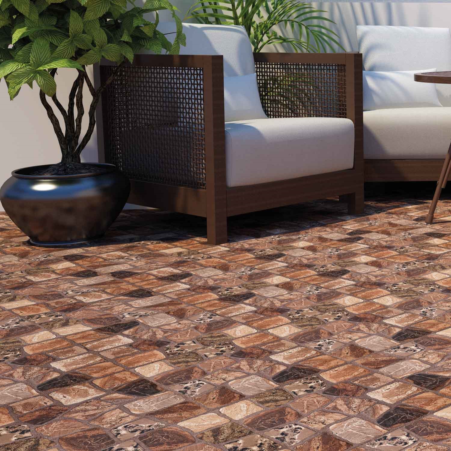 Изображение товара Глазурованный керамогранит Cersanit Vilio 29.8x29.8 см 1.065 м² матовый цвет коричневый рельеф