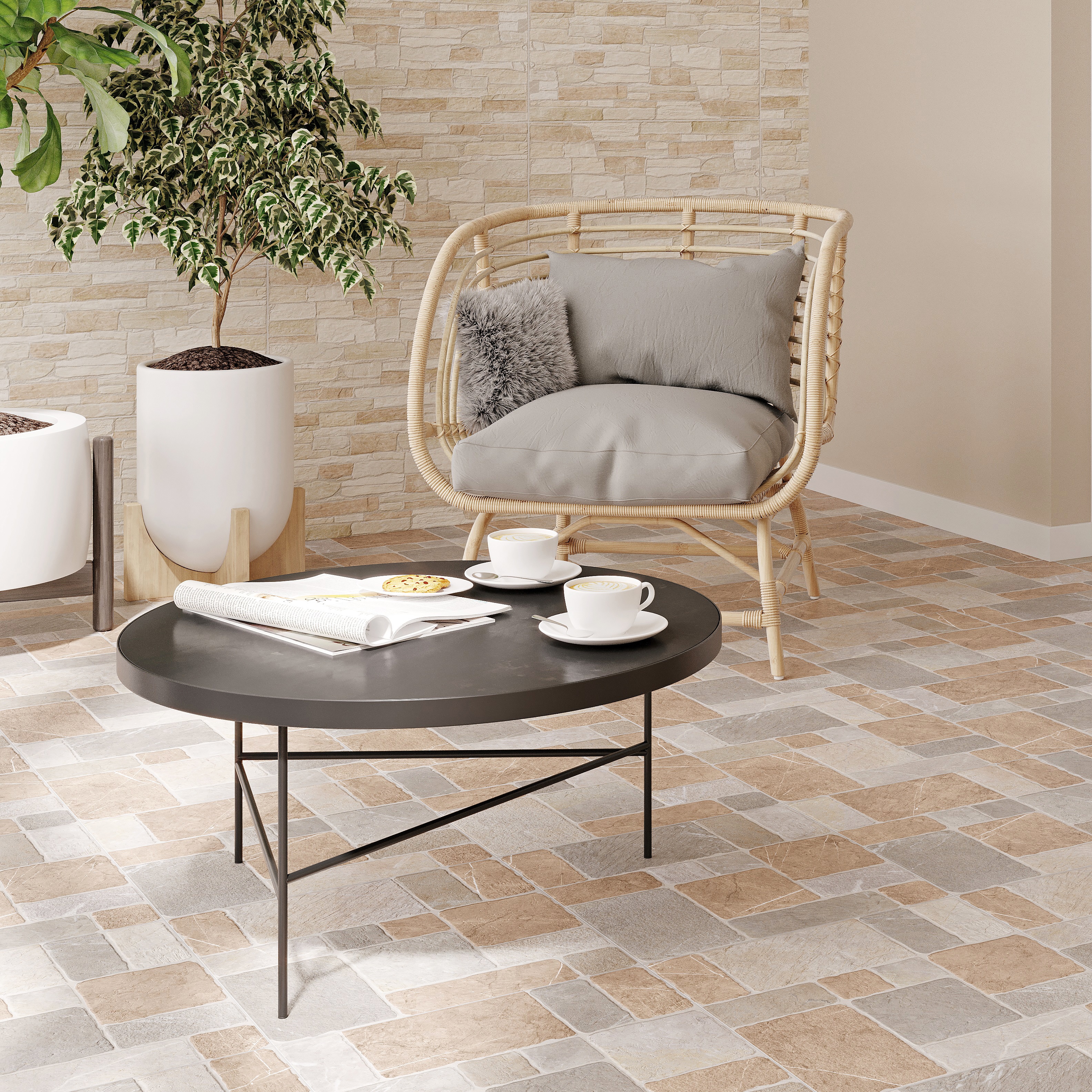 Изображение товара Глазурованный керамогранит Cersanit Berton A16362 42x42 см 1.58 м² цвет мультиколор