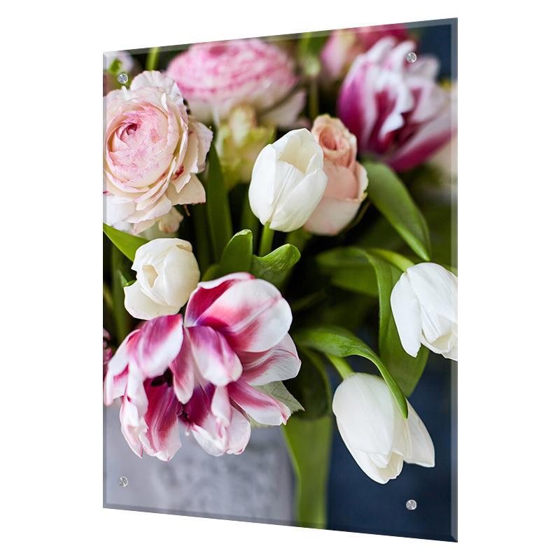 Изображение товара Стеновая панель Borntoprint Букет new 60x75 см из закаленного стекла