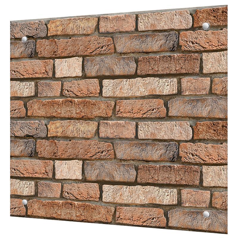 Изображение товара Защитный экран Borntoprint Красный кирпич 60x55 см закаленное стекло для кухни