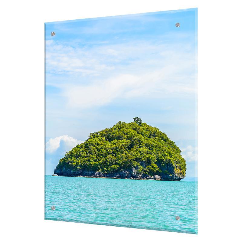 Изображение товара Защитный экран Borntoprint Остров в море 60x75x0.4 см закаленное стекло цвет прозрачный
