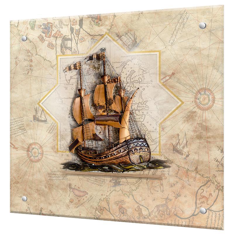 Изображение товара Защитный экран Borntoprint Приключения 50x50 см из закаленного стекла