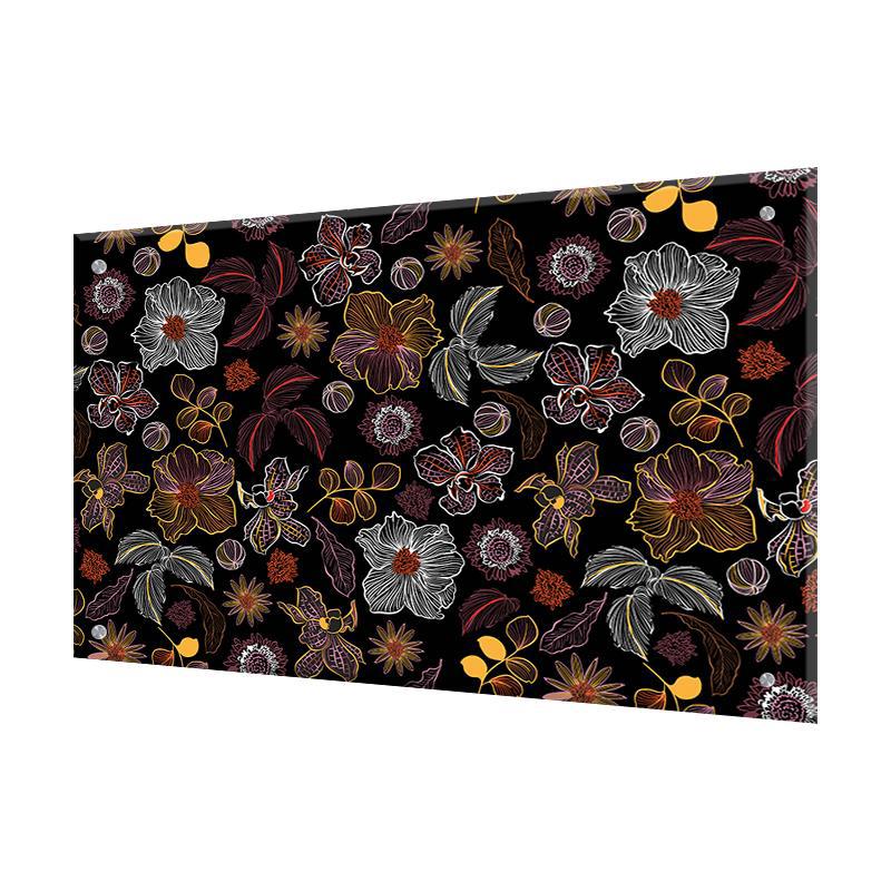 Изображение товара Стеновая панель Borntoprint Графика цветы 60x90x0.4 см закаленное стекло цвет прозрачный