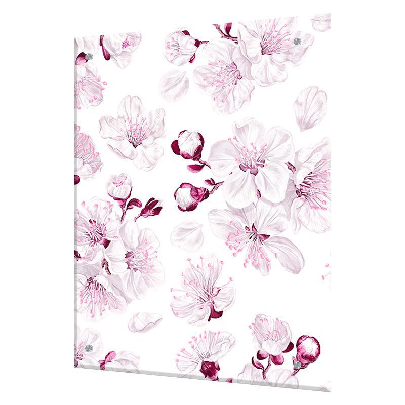 Изображение товара Стеновая панель Borntoprint Цветы вишни 60x75 см закаленное стекло для кухни