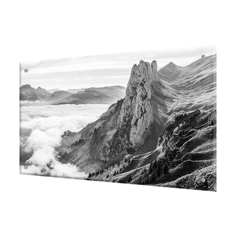 Изображение товара Защитный экран Borntoprint Скала 60x90x0.4 см закаленное стекло цвет серый