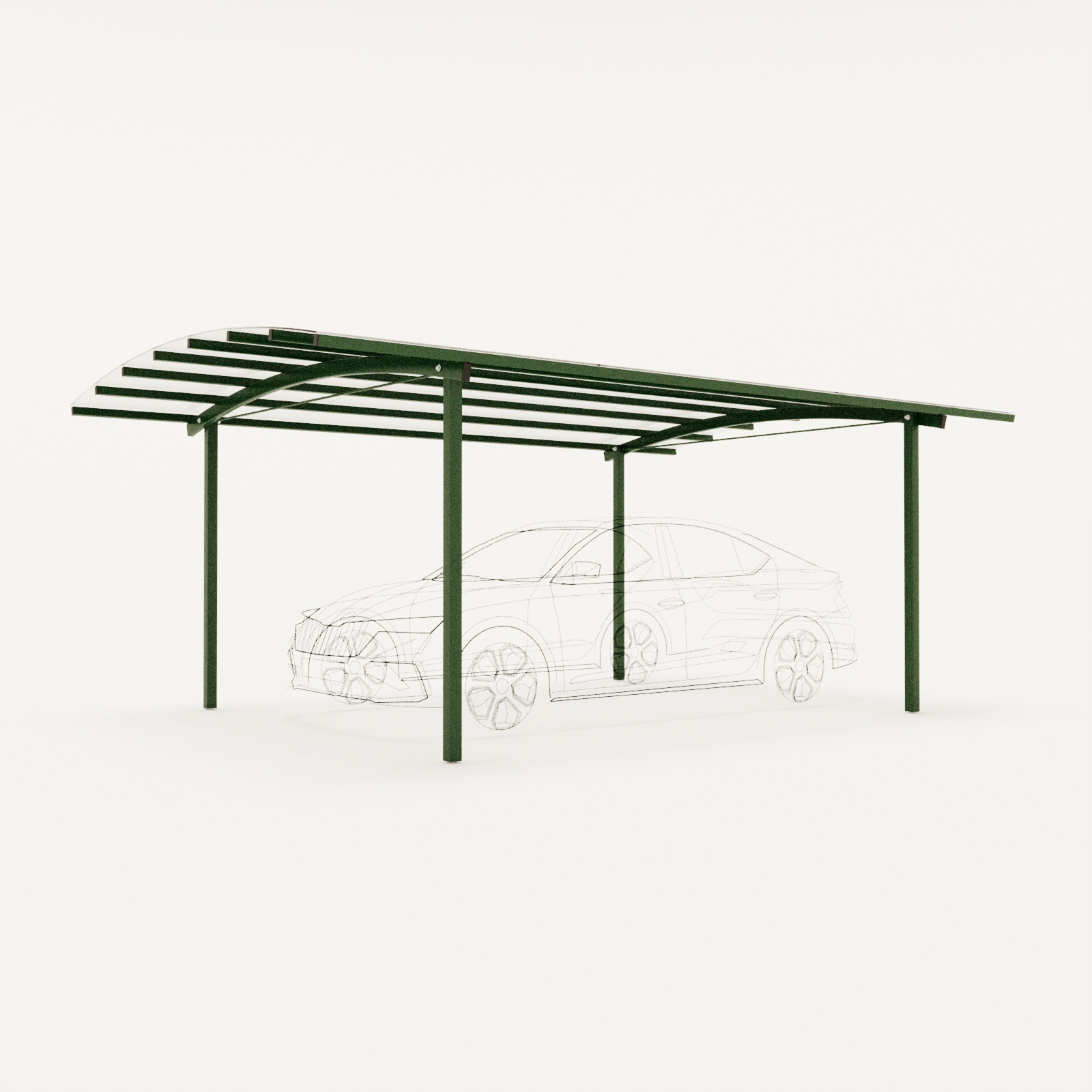 Изображение товара Навес беседка ТехноГрани Форд 6.1х3.87 м зеленый