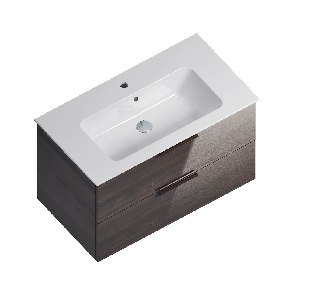 Изображение товара Тумба под раковину подвесная Piano Forte 85 см цвет дымчатый вяз